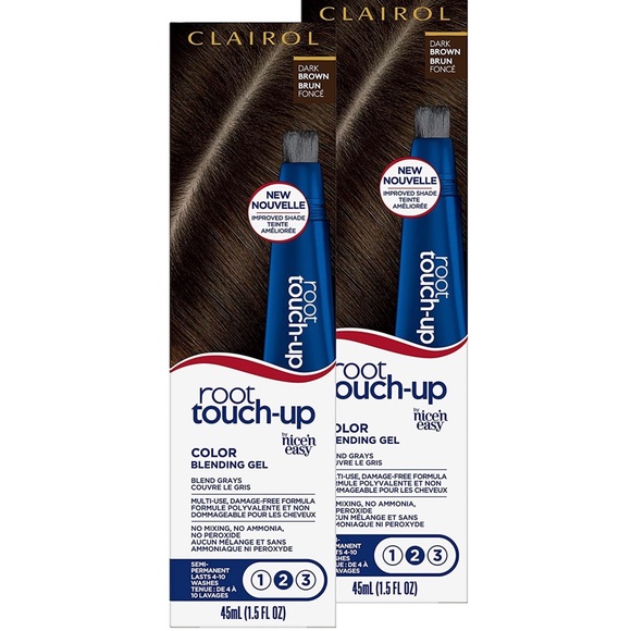 🆕 [Clairol] Root Touch-Up Semi-Permanent Hair Color Blending Gel, 4 Dark Brown - Picture 2 of 6